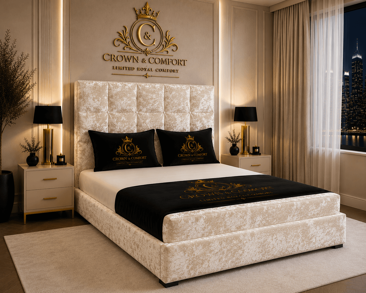 The Crownessa Kensington Panel Bed