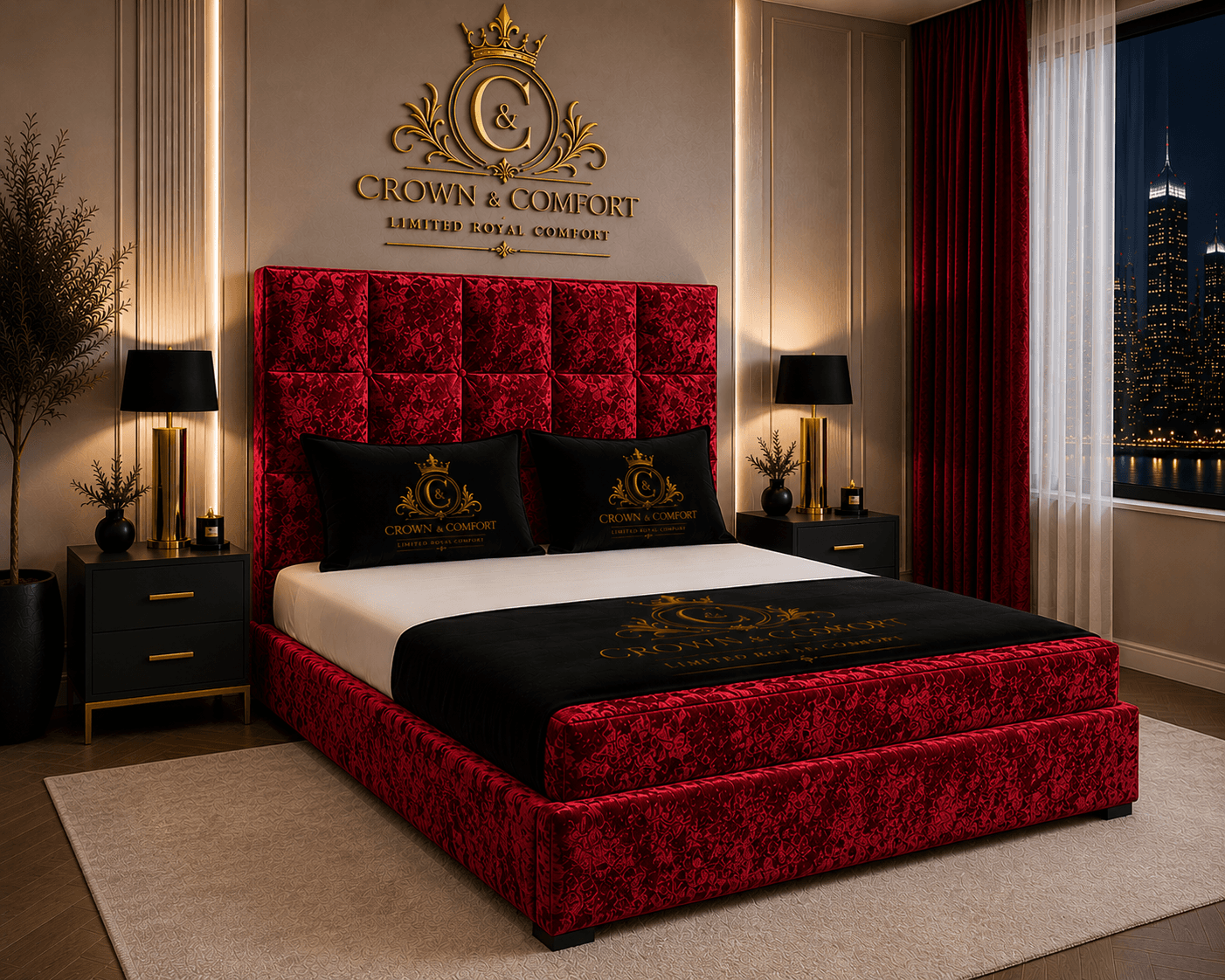 The Crownessa Kensington Panel Bed