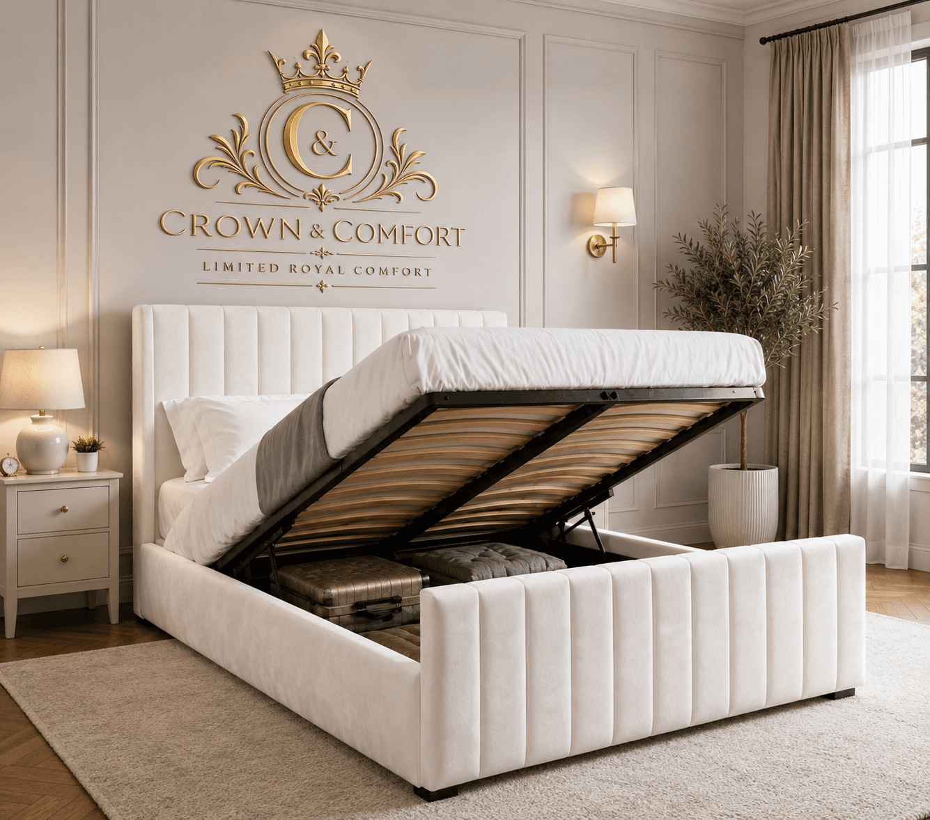 The Shehbaz Royal Ottoman Storage Bed