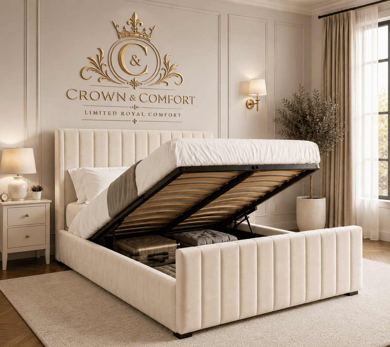 The Shehbaz Royal Ottoman Storage Bed