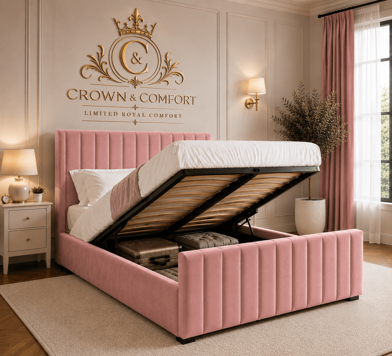 The Shehbaz Royal Ottoman Storage Bed