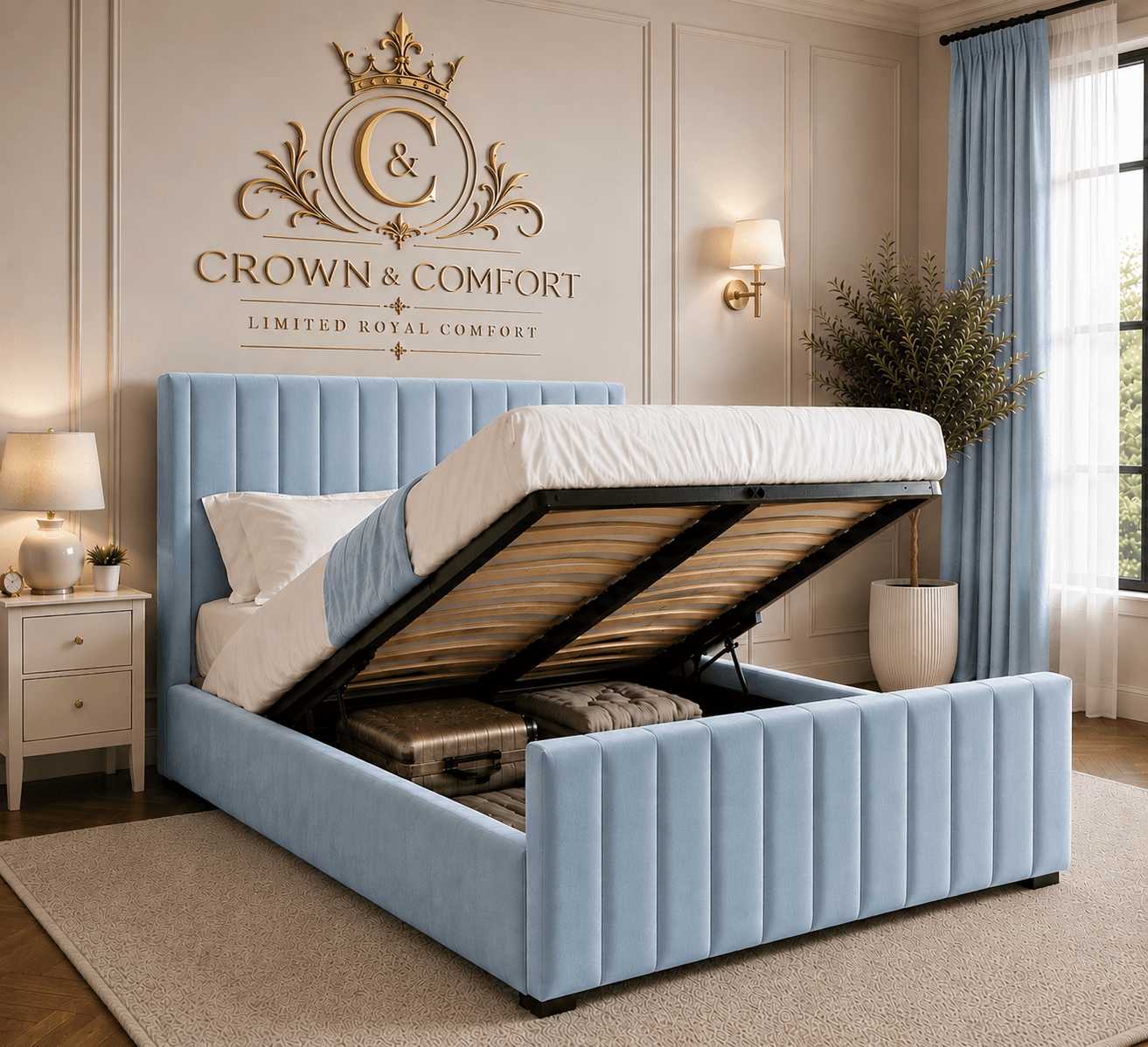The Shehbaz Royal Ottoman Storage Bed