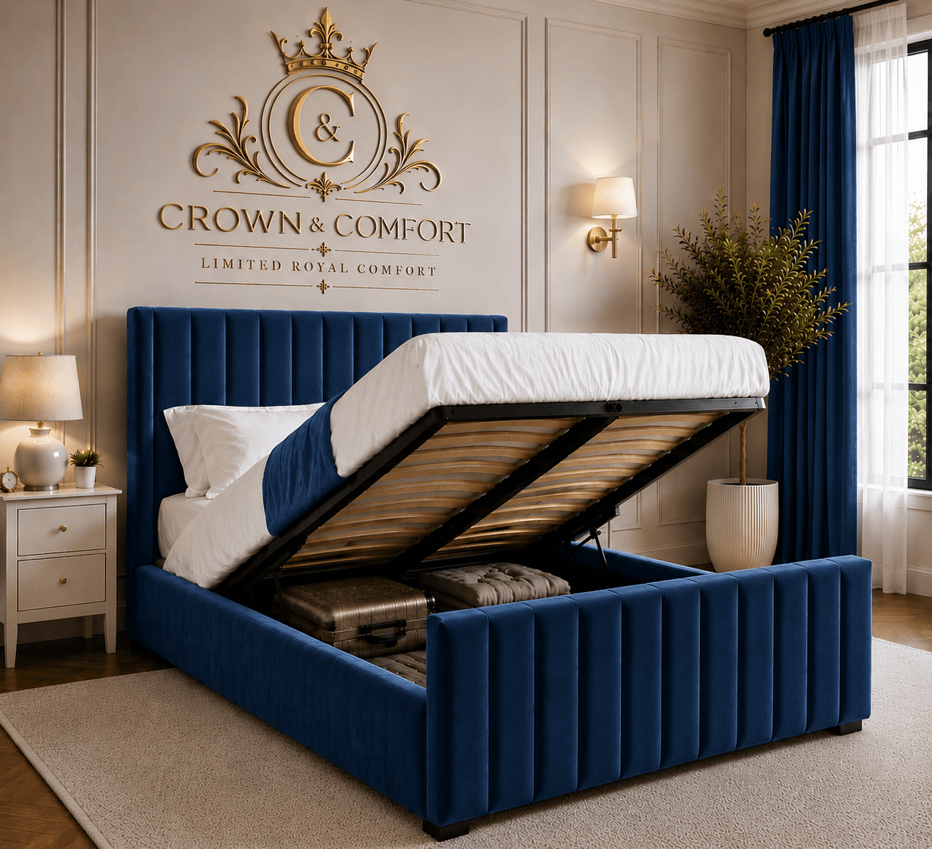 The Shehbaz Royal Ottoman Storage Bed