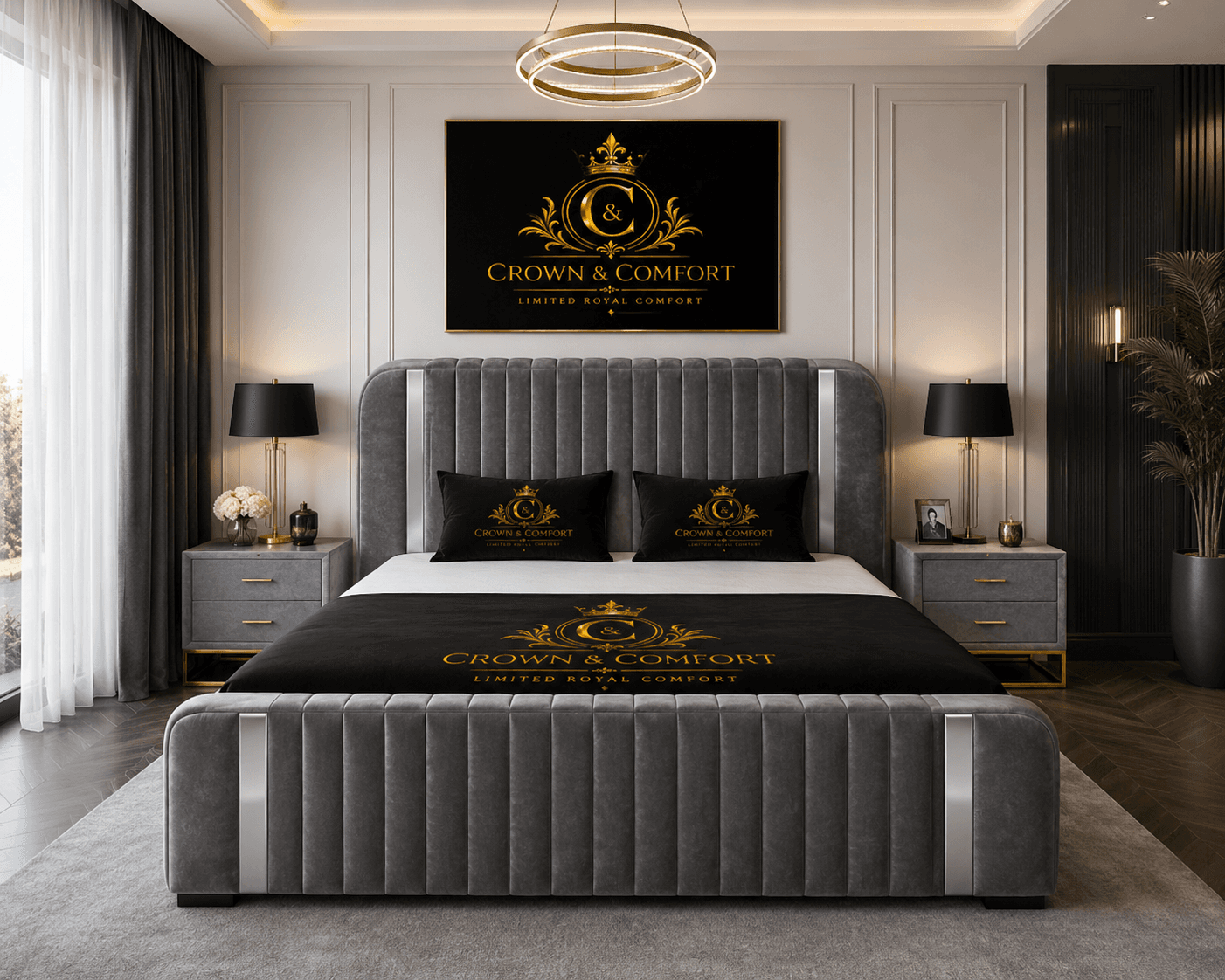 The Akmal Channel Tufted Bed