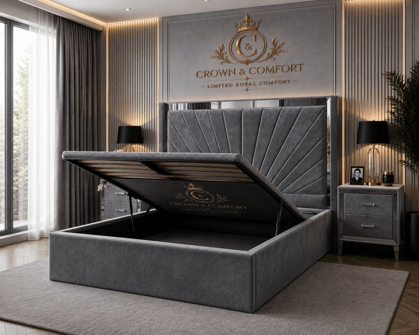 The Akmal Ottoman Storage Bed