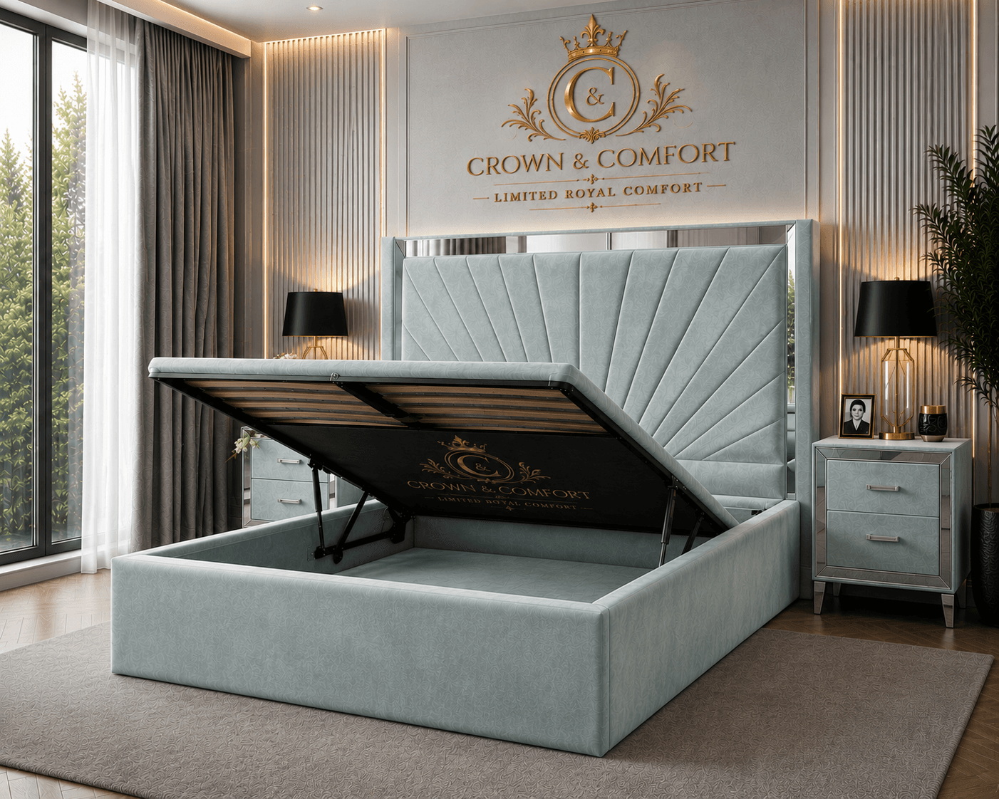 The Akmal Ottoman Storage Bed