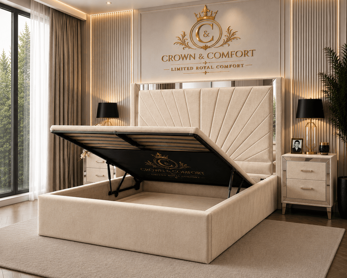 The Akmal Ottoman Storage Bed