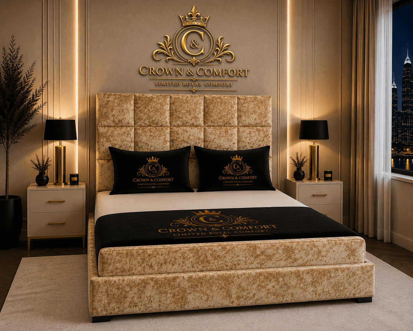 The Crownessa Kensington Panel Bed