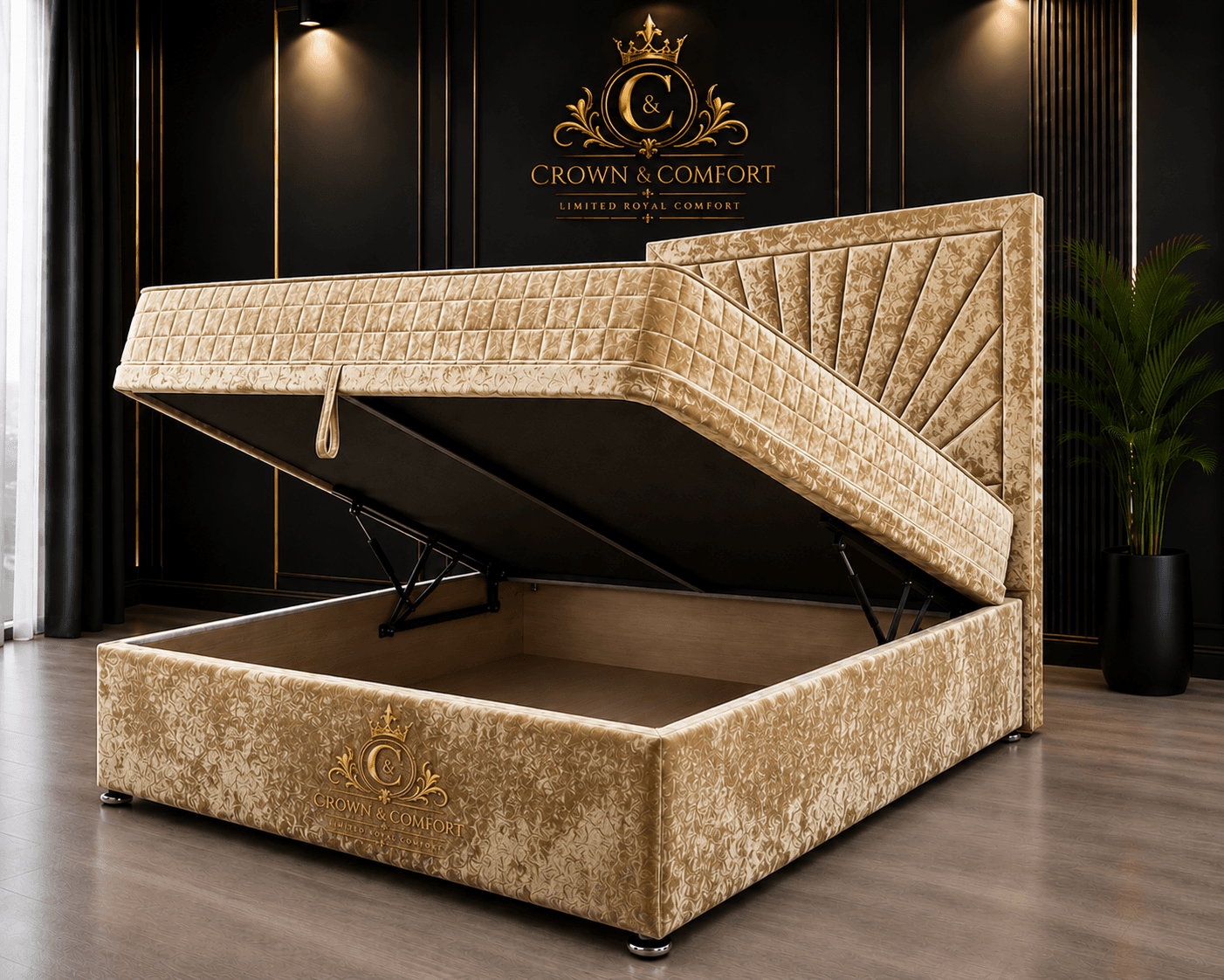 The Crownova Horizon Ottoman Storage Bed