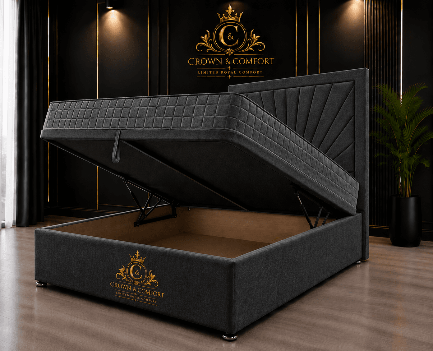 The Crownova Horizon Ottoman Storage Bed