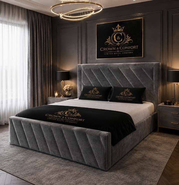 Akmal Diagonal Channel Upholstered Bed